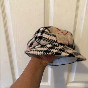 Burberry London Wool Nova Check Newsboy Hat  Large